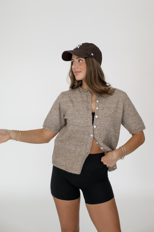 estate short sleeve cardigan