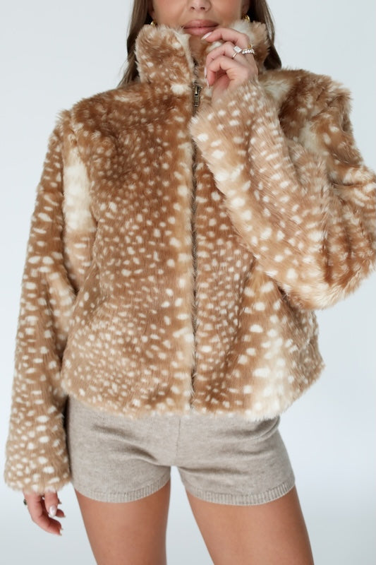 fawn fur coat
