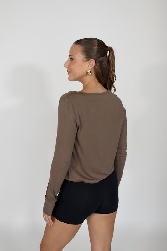 ballet tie-front top