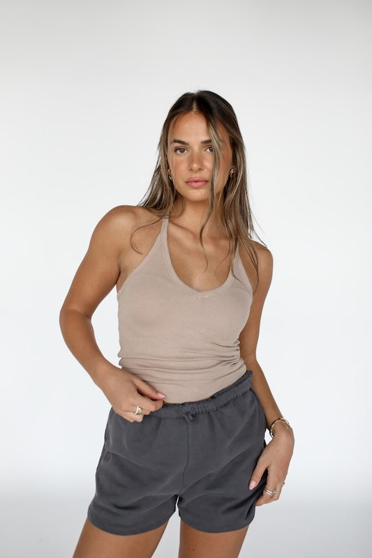 v-neck racer tank