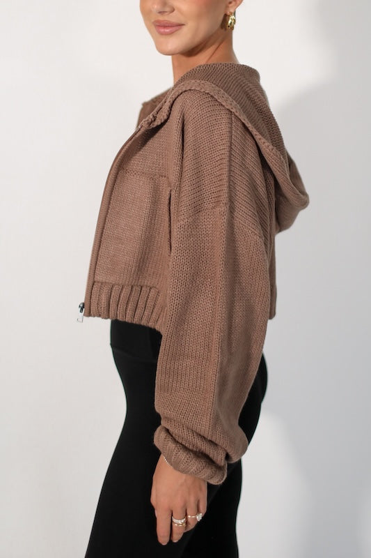 sabrina zip-up sweater