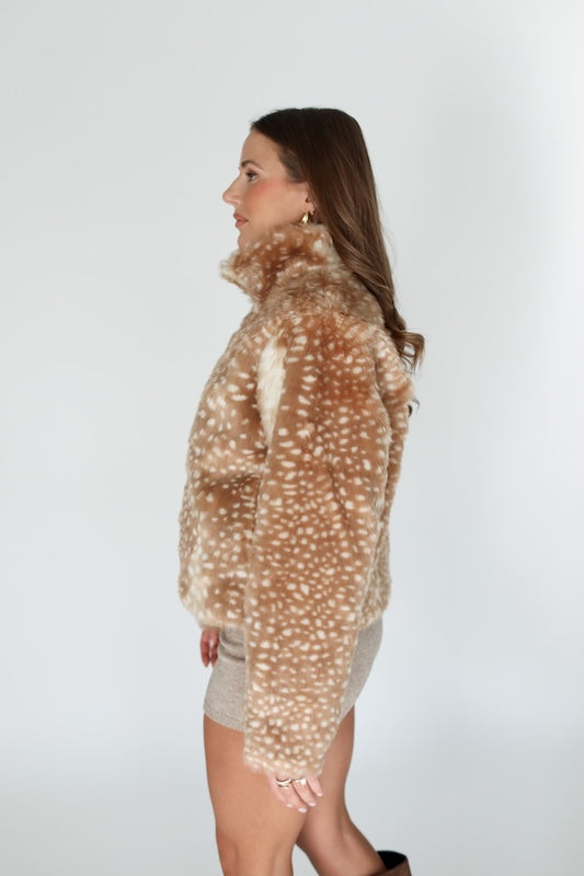 fawn fur coat