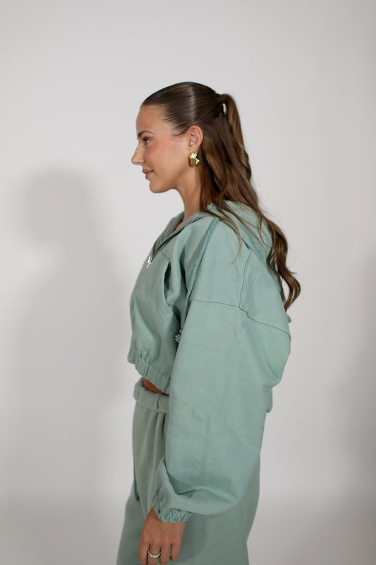 super crop terry jacket