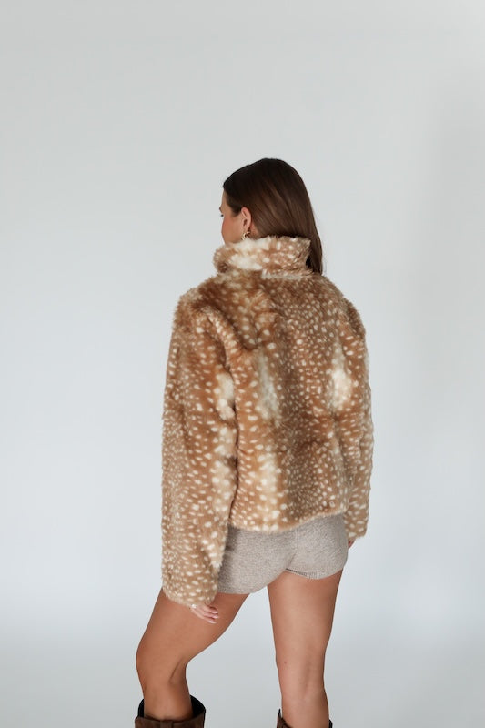fawn fur coat