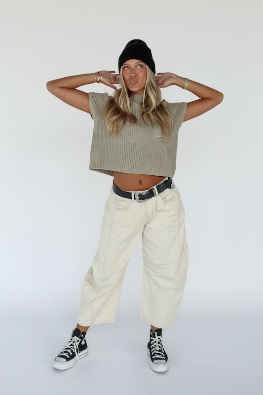 olive you knit top