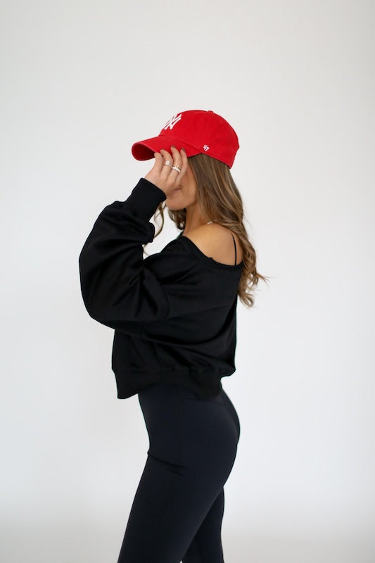 jet setter cropped sweatshirt