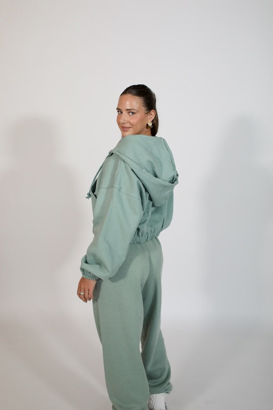 super crop terry jacket