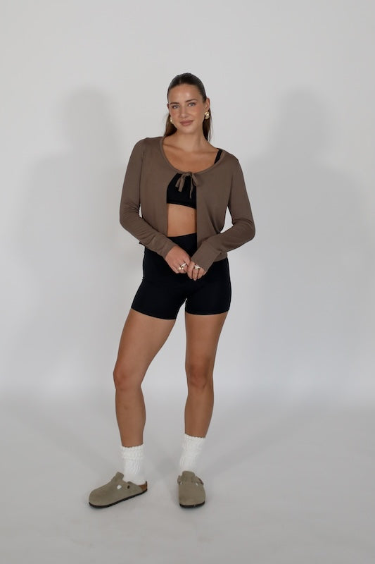 ballet tie-front top