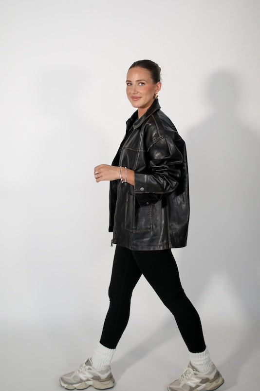 run the streets leather jacket