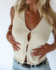 kaia knit vest // cream