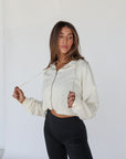 core cropped zip-up hoodie