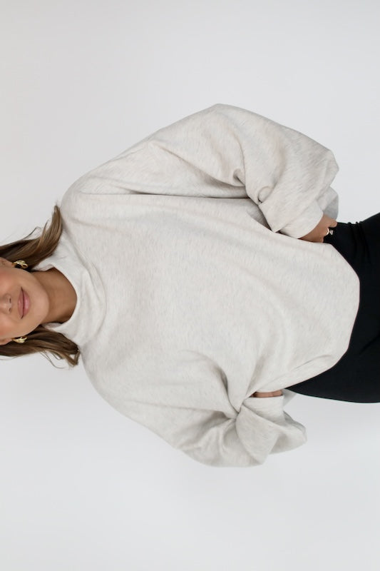 rerun mock neck sweatshirt
