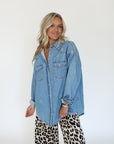 caviar cowgirl denim shirt