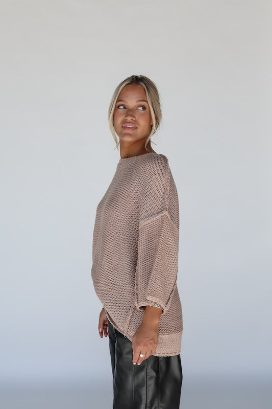 easy street sweater // mauve