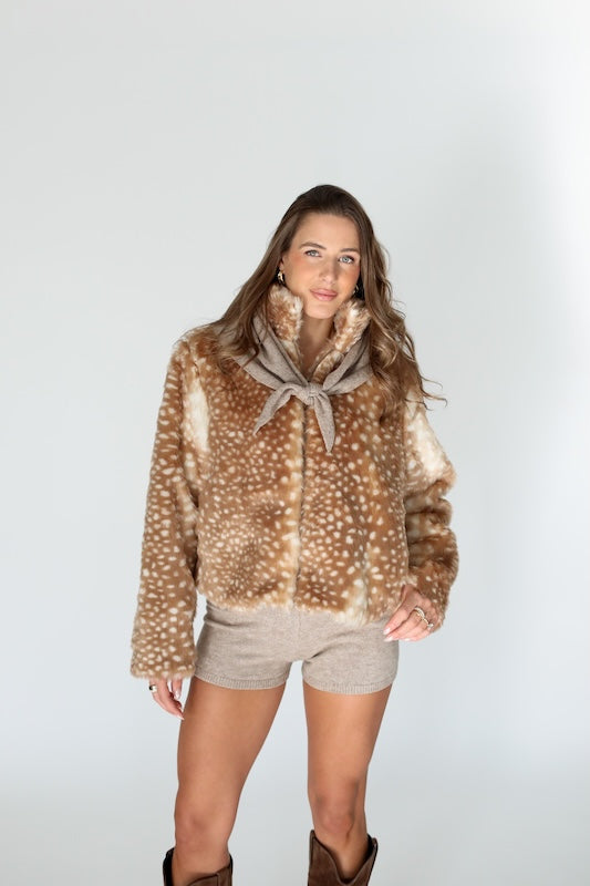 fawn fur coat