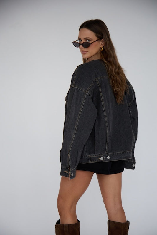 after dark denim jacket