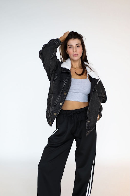 kins sherpa jean jacket