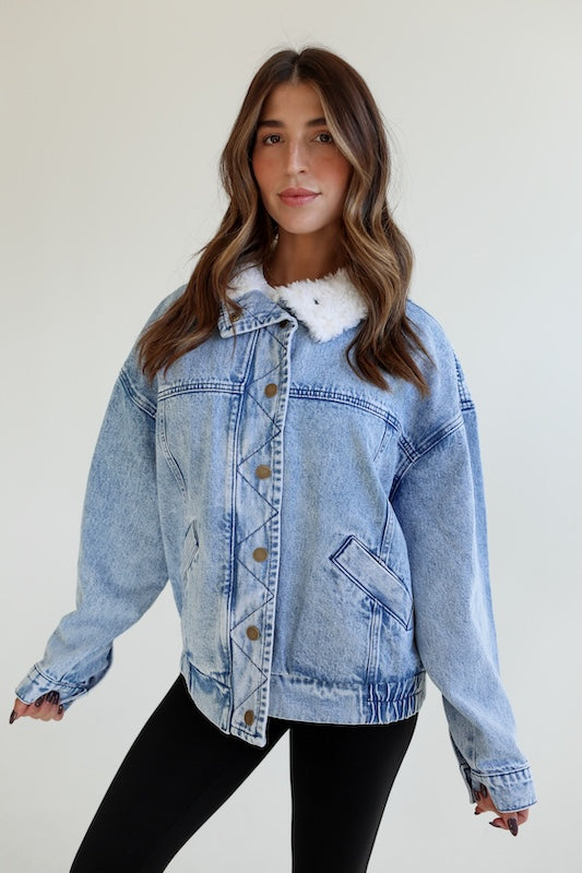 kins sherpa jean jacket