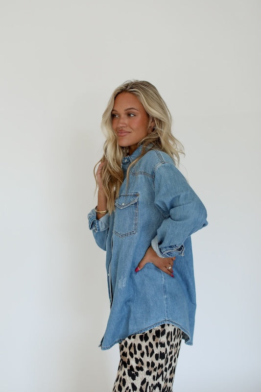 caviar cowgirl denim shirt