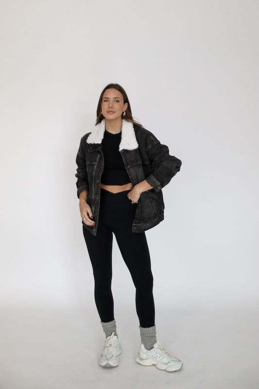 kins sherpa jean jacket