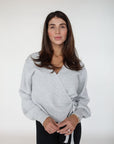 barre wrap sweater
