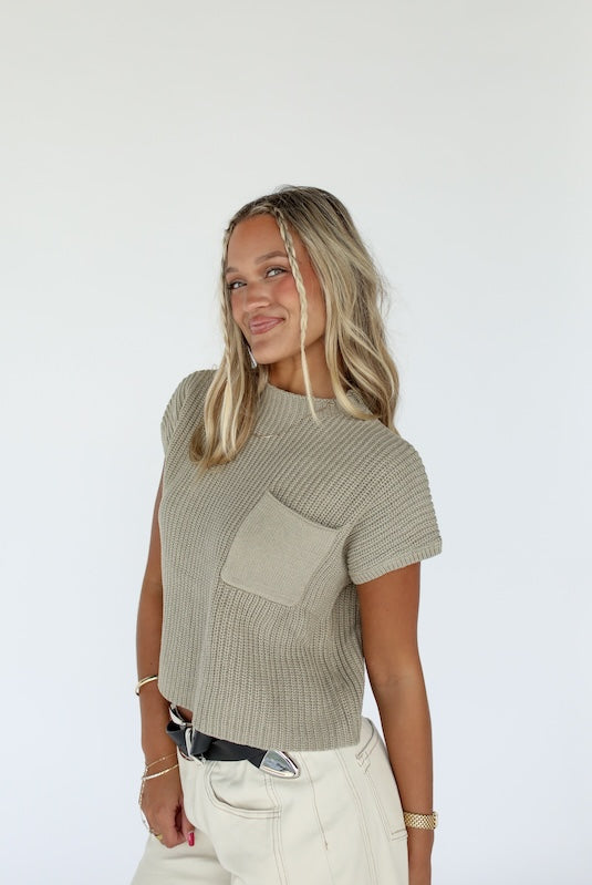 olive you knit top