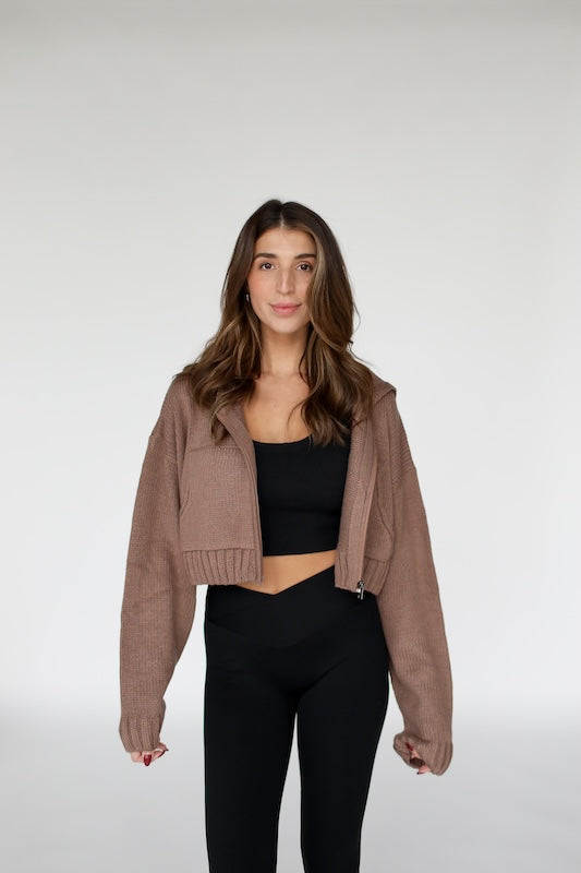 sabrina zip-up sweater