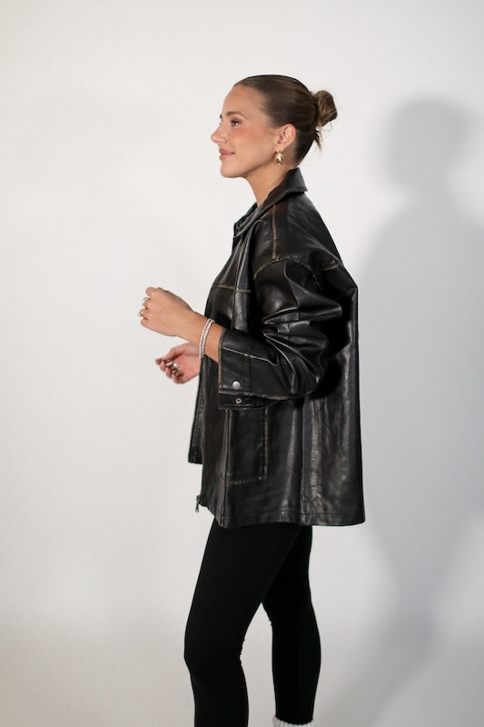 run the streets leather jacket