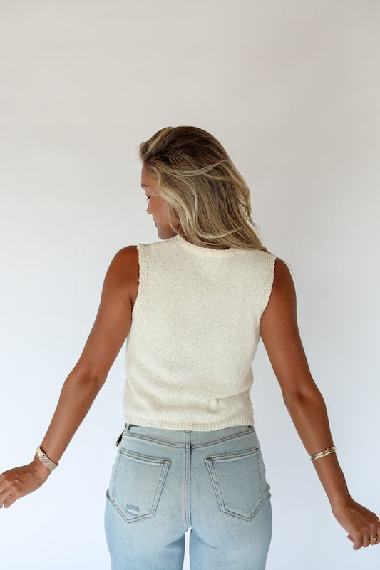 kaia knit vest // cream