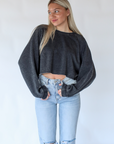 throwback crop sweatshirt