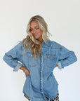 caviar cowgirl denim shirt