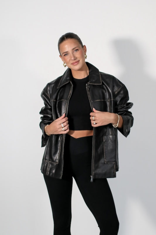 run the streets leather jacket
