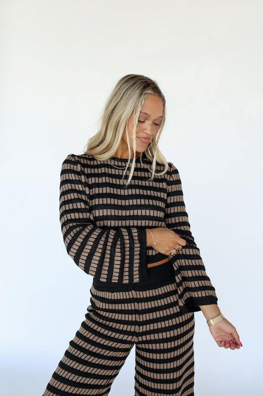 sloane knit set // brown