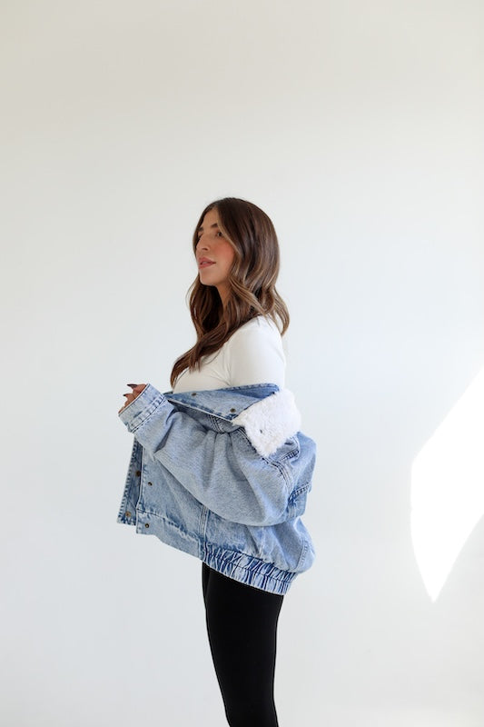 kins sherpa jean jacket