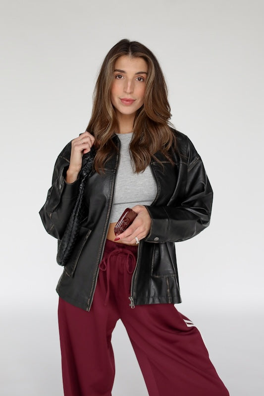 run the streets leather jacket