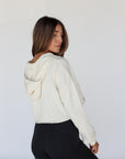 core cropped zip-up hoodie