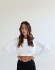 core cropped long sleeve top