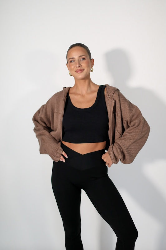 sabrina zip-up sweater